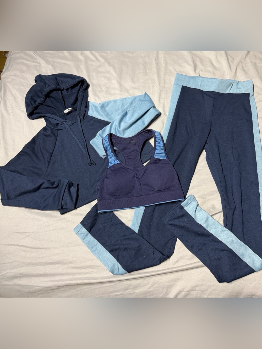 Fashion Nova Activewear Set - Sports Bra, Hoodie & Leggings